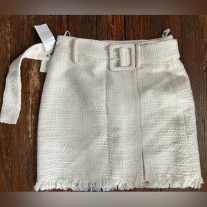 Babaton White Skirt